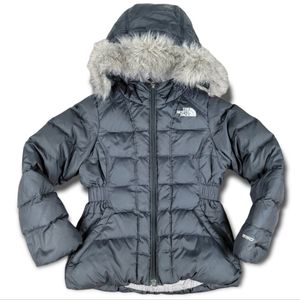 The North Face XS (6) Girls TNF Black Gotham Down Parka Jacket with Fur Hood